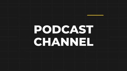 Dark Black and Yellow Modern Bold Podcast Youtube Intro Video