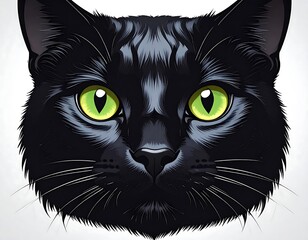 Obraz premium Close-up portrait of a black cat (3)