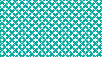 Teal & White Diamond Check Pattern
