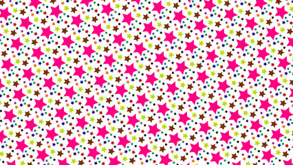 Colorful Star Pattern (Pink & Yellow)