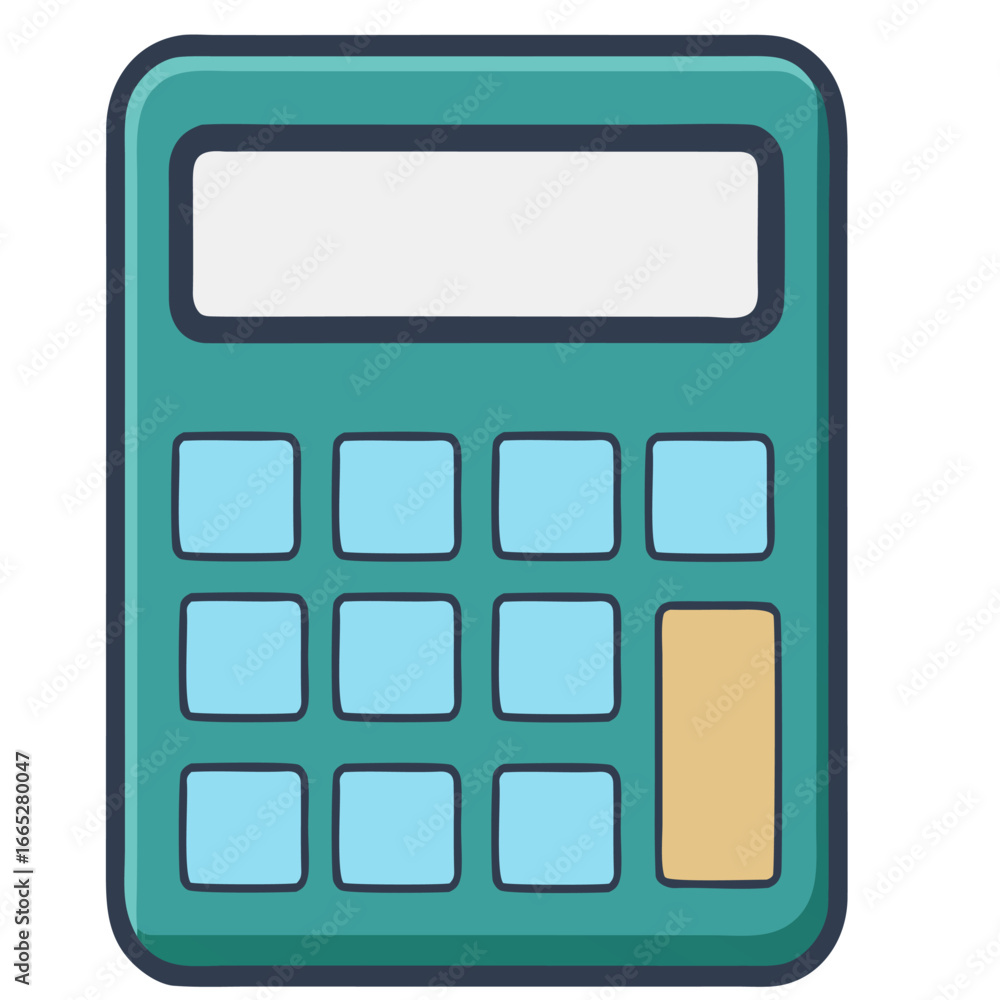 Fototapete digital smart calculator app icon with a black square button symbol on a web screen