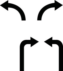 Road onway direction icon,Progress Arrow Icon,Arrow iconArrow changing direction. Icon on blue backgrouand - Flat Design with Long Shadow,Simple Road Infographic with Bold Color Icons