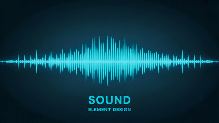 Vibrant sound wave element design, a modern audio visualization, for creative projects and digital art