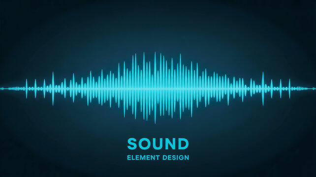 Vibrant sound wave element design, a modern audio visualization, for creative projects and digital art