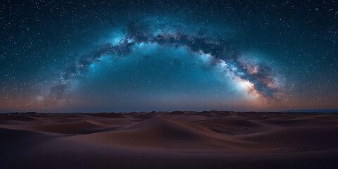 Fototapeta premium Milky Way Over Desert Dunes