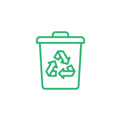 "Recycle Bin, Delete, and Dust Bin Icon Set &ndash; Trash, Garbage, Waste Management, Clean Design, Vector, and UI Symbols"