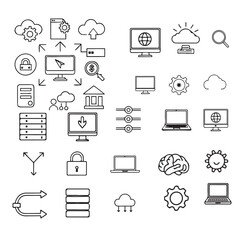 Modern Business Icon Set with Handshake, Analytics & Idea Symbols