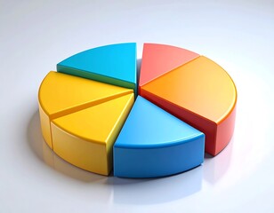 Colorful pie chart on a white background