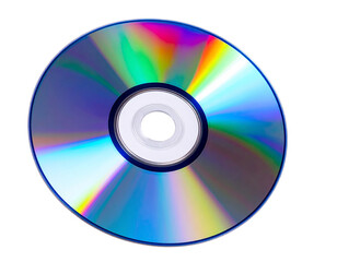 20 - Shiny CD Disc Front View, 3D Render, Isolated on Transparent Background