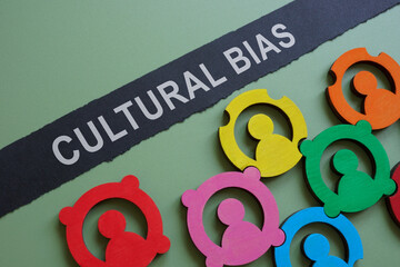 Cultural bias with colorful figures. Discrimination or diversity awareness concept.