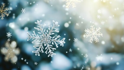 Christmas Decorations Featuring Abstract Snowflakes - A Festive And Unique Way To Celebrate The Holiday Season. Brighten Up Your Home With This Whimsical Touch.