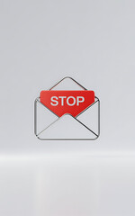 stop sign on a white background