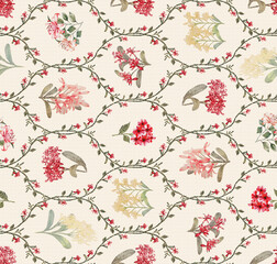 floral seamless allover design pattern