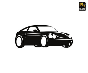 Luxury Car Silhouette Vector Icon Automobile Illustration