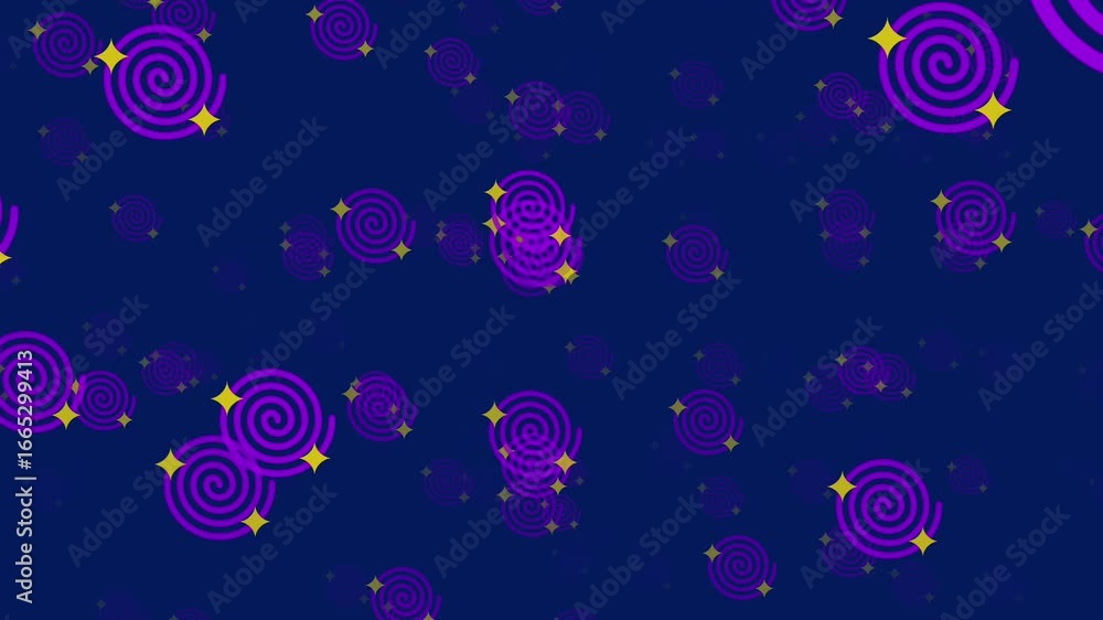 Aufkleber an animated abstract scene with bubbles and circles, symbolizing creativity, imagination, and the en