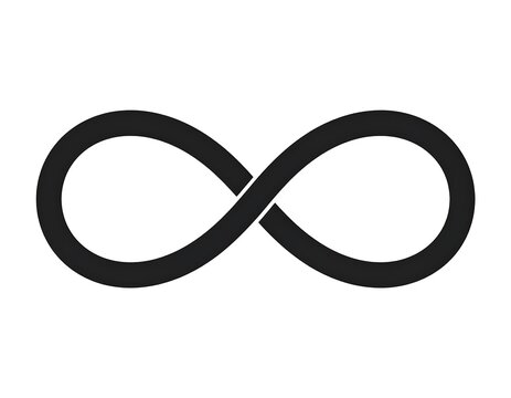 Infinity symbol on white background