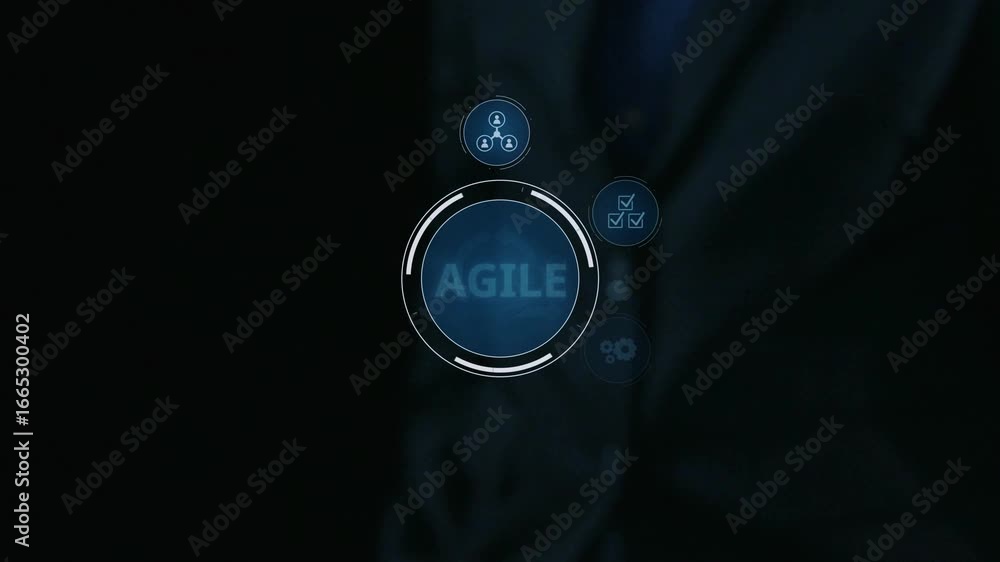 Poster agile project management using teams and agile planning for agile development. agile enables flexibi