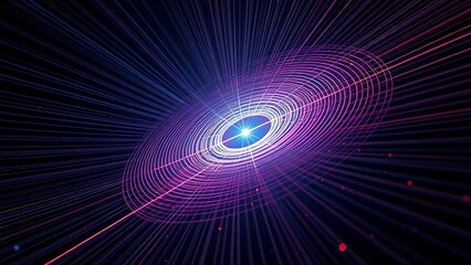 Concentric magnetic field lines of pure light warping space around a laser beam.