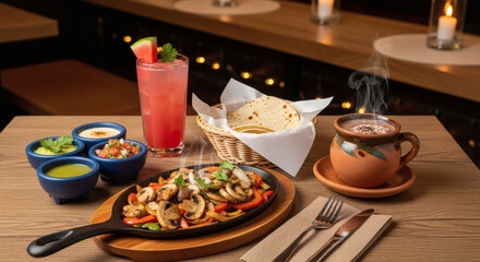 Sizzling Vegetarian Fajitas with Mushrooms and Peppers