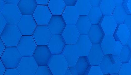 Fototapeta premium Abstract hexagonal pattern, blue