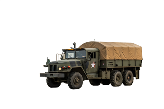 Army truck on AI generated by PNG