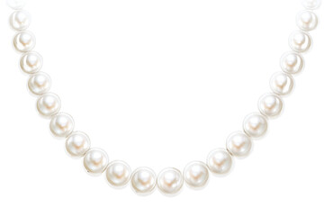 Obraz premium Elegant Pearl Necklace isolated on white transparent background