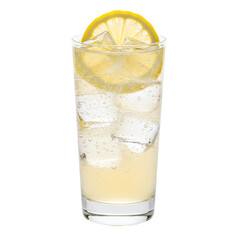 Tom collins cocktail with a fresh lemon garnish
