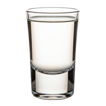 Clear shot of vodka or schnapps