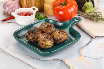 Baked potato barbecue with skin