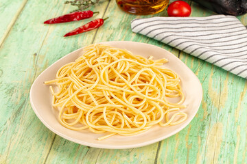 Italian pasta spaghetti with oil