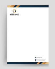 Elegant Modern Corporate Letterhead Pad Vector Template