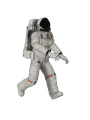 Astronaut runs right
