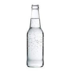Glass bottle of sparkling mineral water