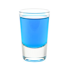 Shot of blue curaçao liqueur