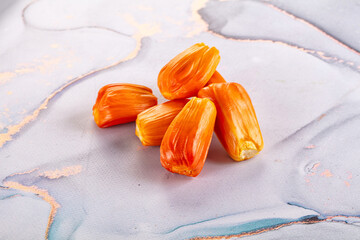 Red sweet juicy tropical red jackfruit