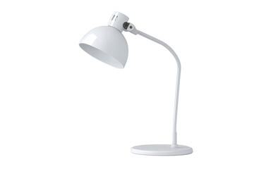White Desk Lamp Isolated on White Transparent Background