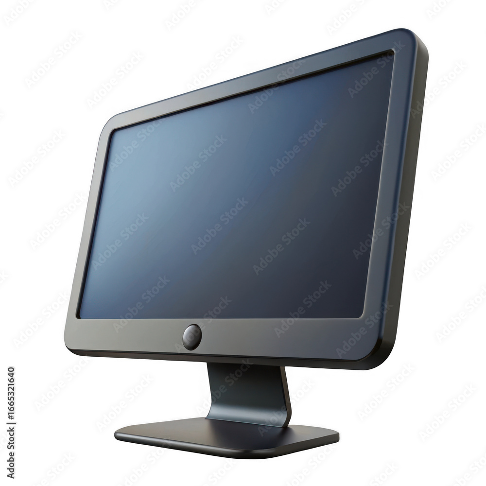 Poster 3d modern computer monitor isolated on transparent background