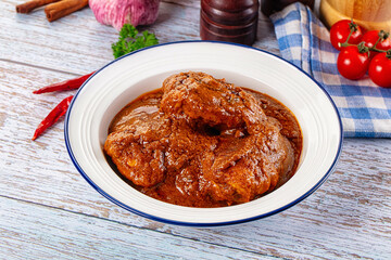 Indian chicken thights tikka massala