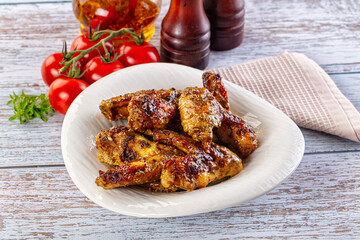 Baked chicken wings with spices