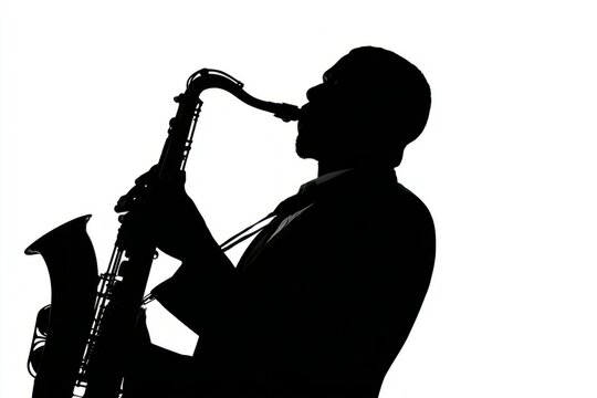 silhouette jazz musicians international day