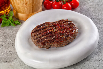 Hot Grilled beef burger cutlet