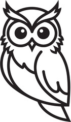 Fototapeta premium Owl Line Art Icon