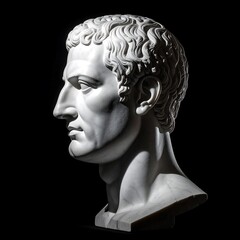 Profile bust of a man, light and shadow