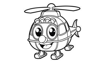 Helicopter t shirt design silhouette and vector line art, detailed high quality illustration, perfect for mindfulness, relaxation, stress relief, adult coloring books, printable artwork.