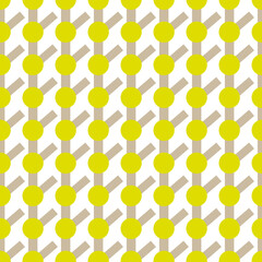 Seamless Geometric Pattern with Yellow Circles