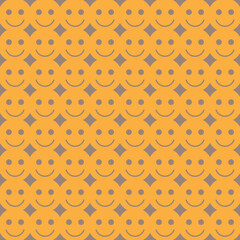 Seamless Pattern of Smiley Faces