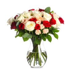 Bouquet of roses in a vase