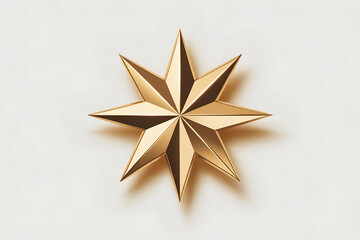 Fototapeta premium Gleaming golden star symbolizes success, achievement, holiday spirit and elegant festive celebrations