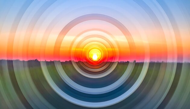 Sunset Zoom with Circular Field.