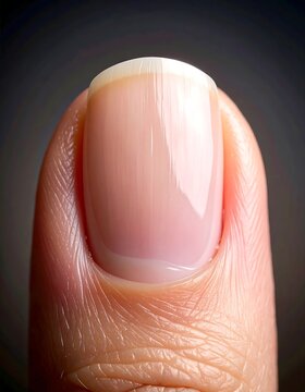 Close-up of a healthy fingernail